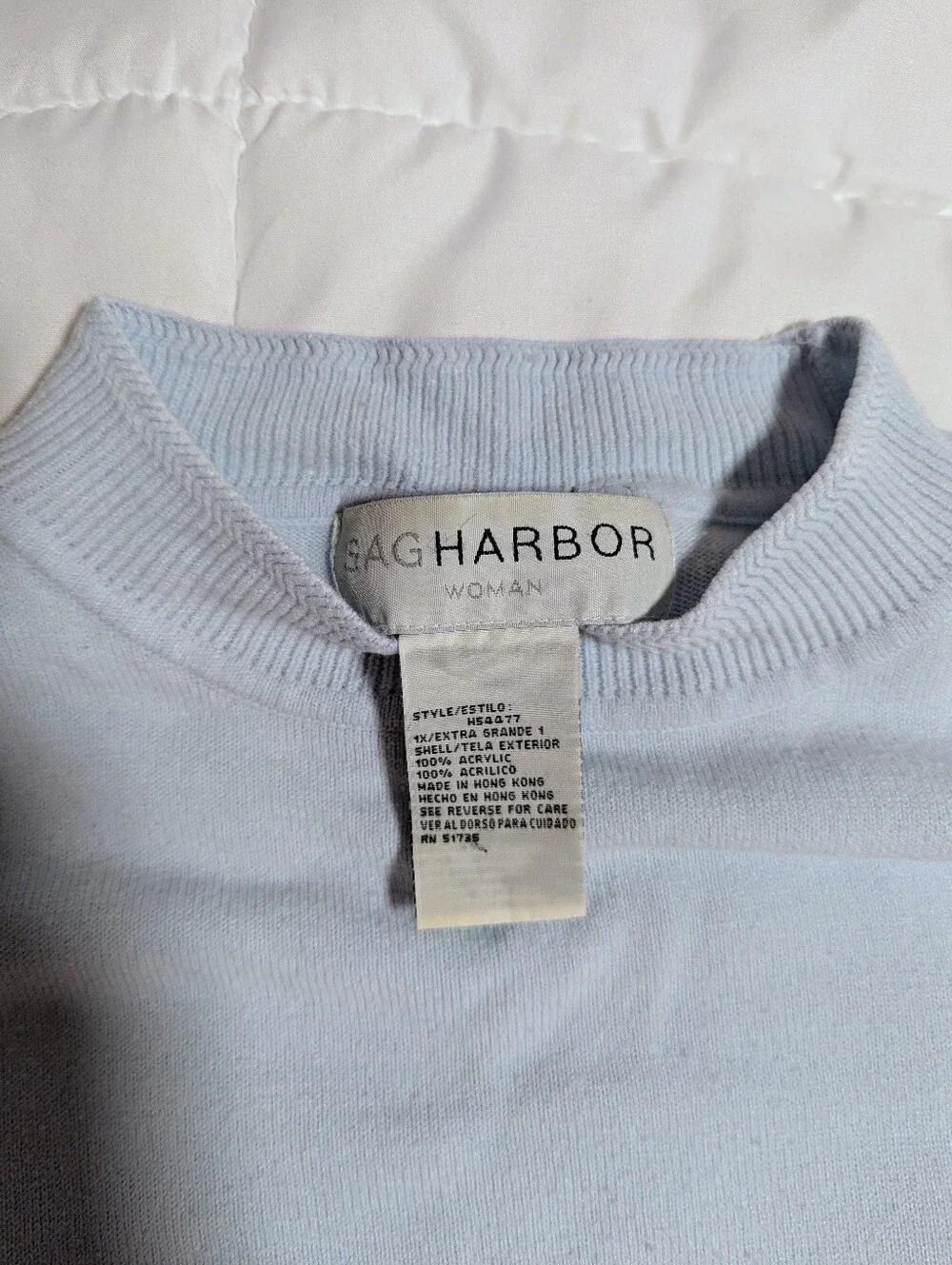 Sag Harbor Pale Blue Short-Sleeve Knit Shirt